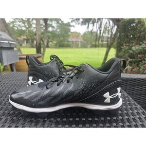 Men's Under Armour Spotlight Franchise Football Black Cleats SZ 11.2 3022774-00